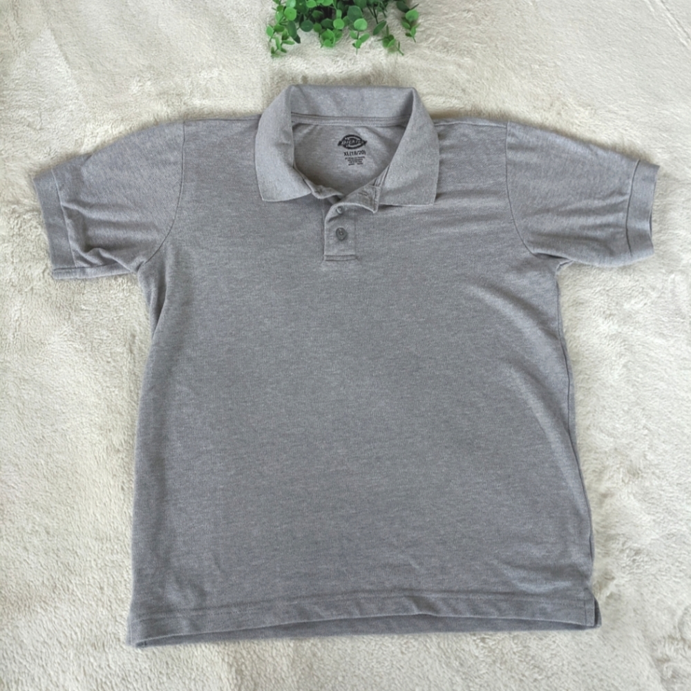 🌷3/15🌷 Dickies Grey Collared Polo Shirt Size XL 18/20